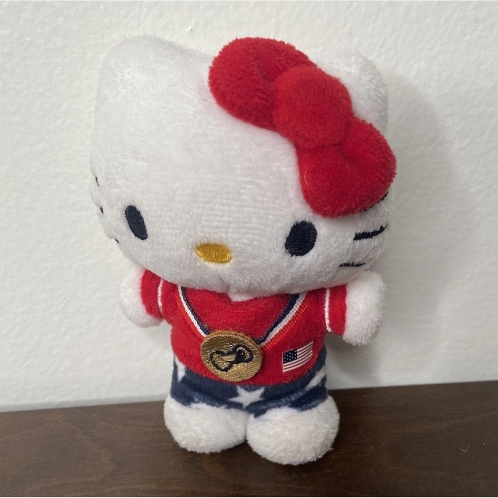 Gund Hello Kitty x Team USA Olympics Plush Gymnastics Skating Gold Medal Mini